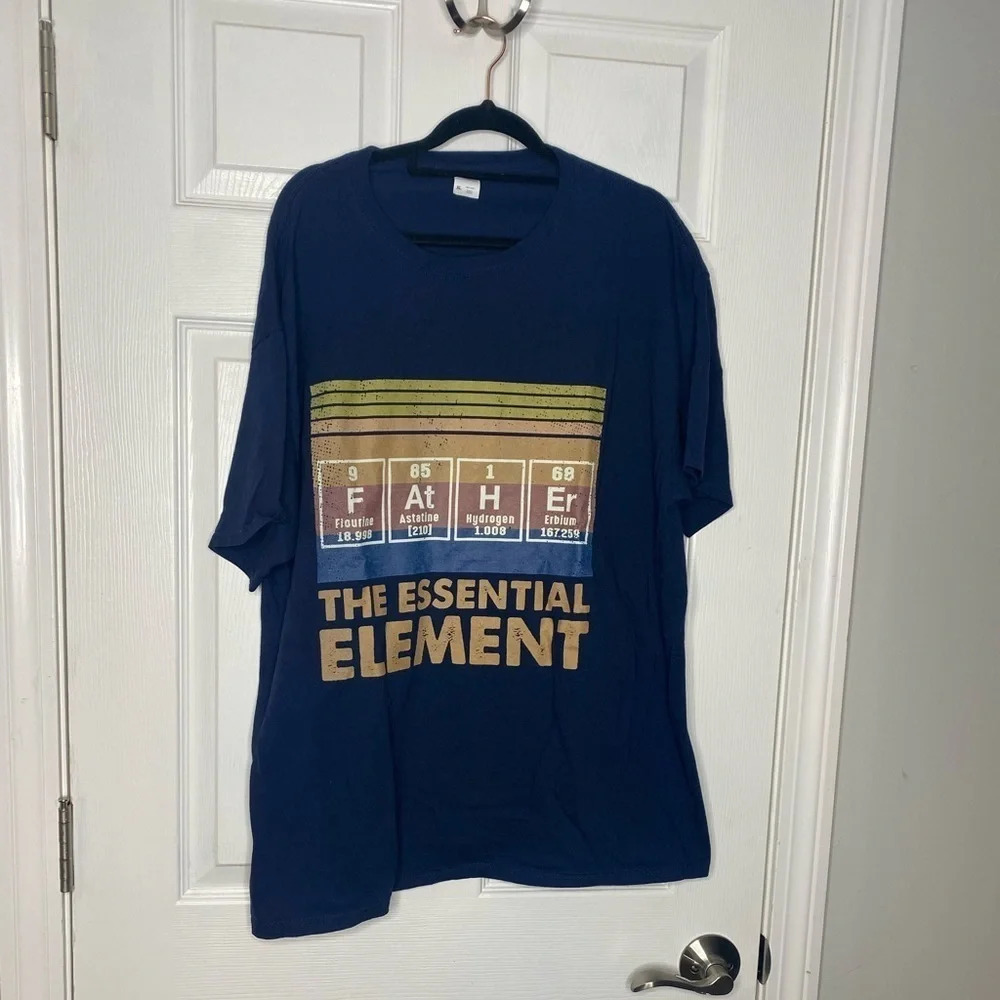 Fruit of the Loom Father “The Essential Element” T-Shirt in Navy‎ Size XL